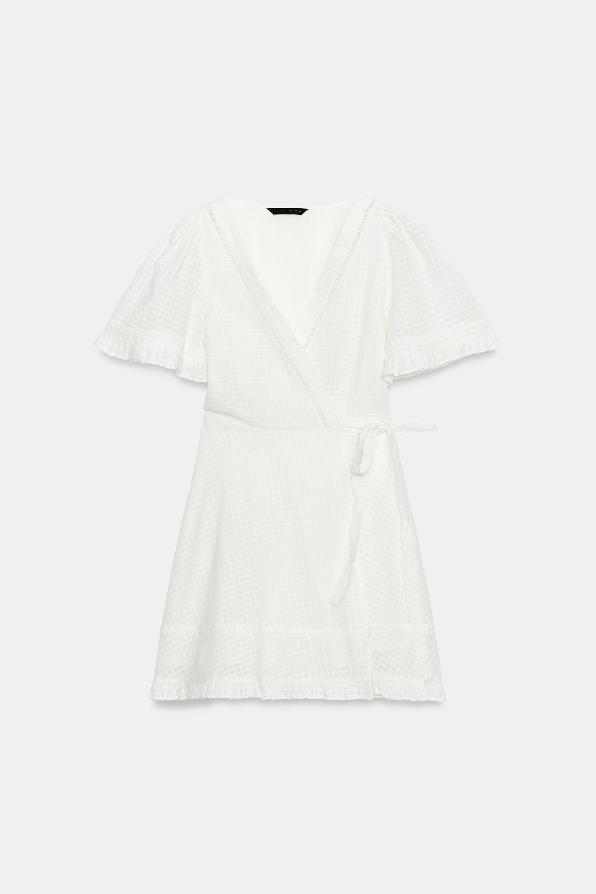 ROBE COURTE CROISÉE STRUCTURÉE